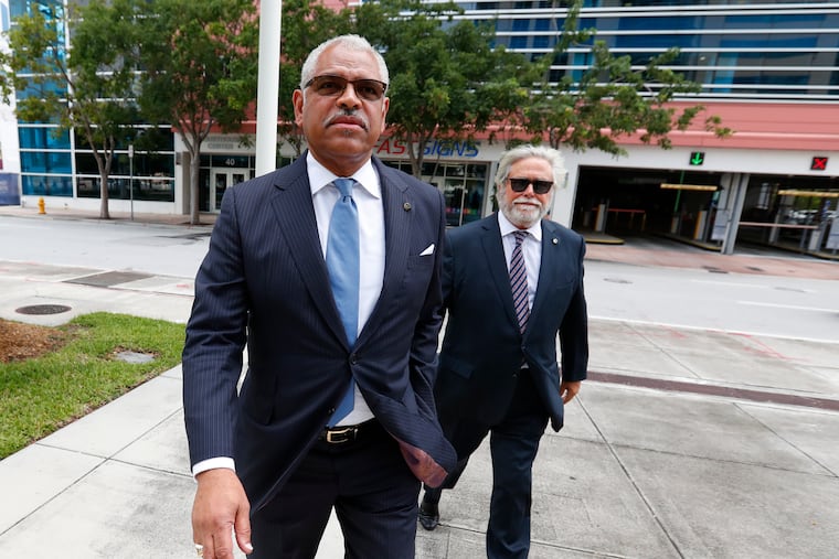 Carnival Corp. CEO Arnold Donald (left), shown in October 2019, received total compensation valued at $13.3 million in 2020, up 19% from a year earlier.