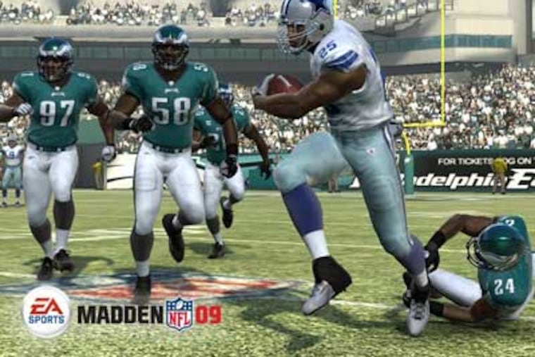 The Eagles and Dallas Cowboys renew their rivalry in "Madden NFL 09." (AP Photo/Electronic Arts)