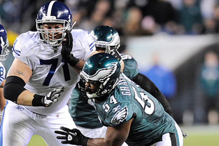 Brandon Graham and the Eagles defense will look to stop the Redskins' run game Monday night. (Clem Murray/Staff Photographer)