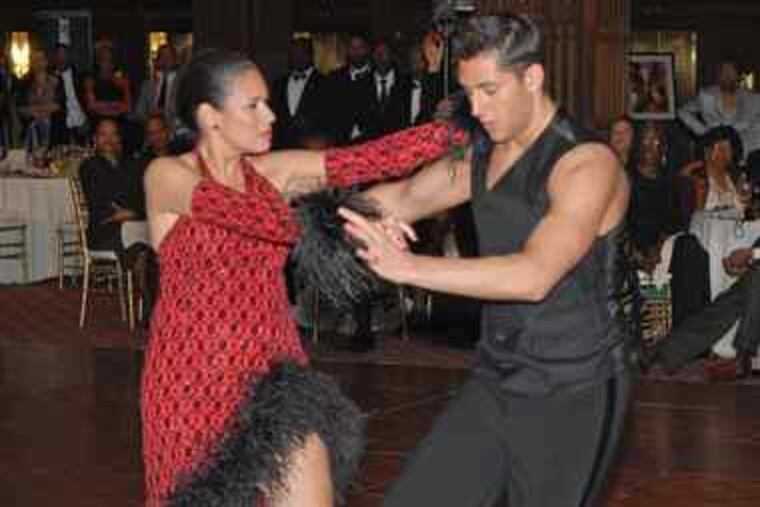Varsovia Fernandez, head of the Greater Philadelphia Hispanic Chamber of Commerce, and Frank Laurenzi at "Dancing With the Philadelphia Stars," a fund-raiser for the Sickle Cell Disease Association at the Crystal Tea Room. The winners were Erin Elmore and Nodari Tetruashvily.