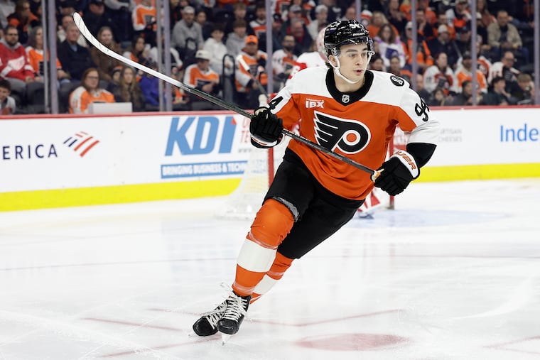 Flyers right wing Porter Martone will play for Canada at this summer's Worlds.