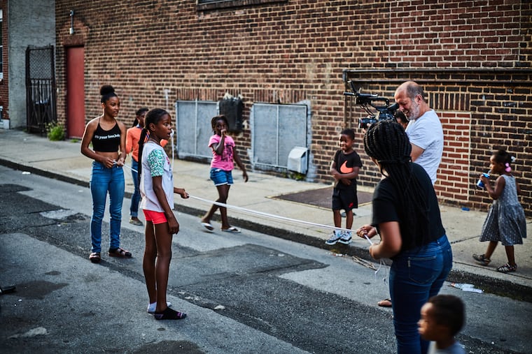 Filmmaker Steve Read filming the documentary 'In the Company of Kings' in South Philly, where boxer Tim Witherspoon grew up.