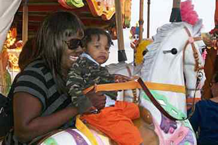 Daureena and Anthony Williams in 2007, before his first birthday. "I just want to know where autism comes from," she said.