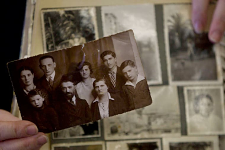 A family photograph shows brothers Yaakov (right) and Nahum Korenblum (behind him). They escaped Nazis together. (AP)