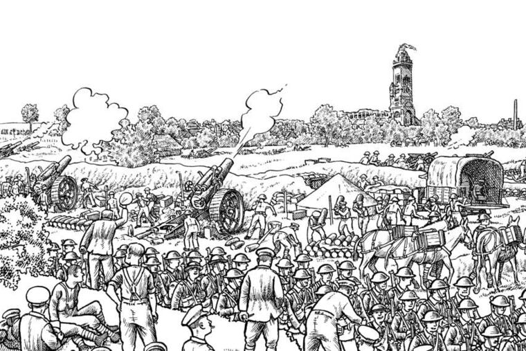 Detail from "The Great War" by Joe Sacco.