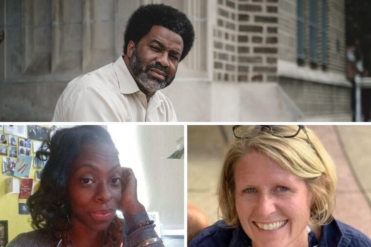 Clockwise from top: Sharif El-Mekki, Nancy Ironside, and Rayya Aderson.