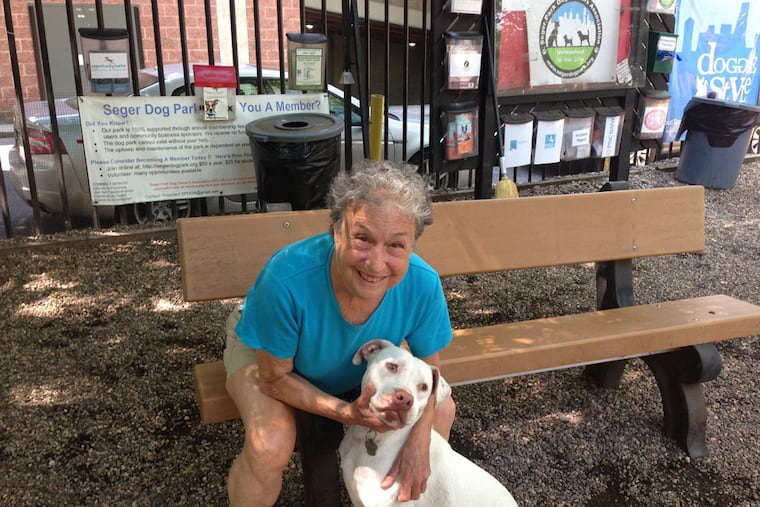 Babette Josephs with Sweetpea, her beloved pooch (Barbara Laker / Daily News Staff).