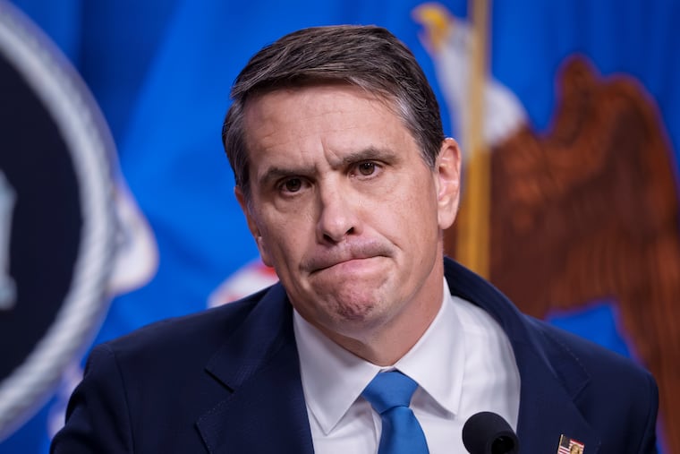 Todd Blanche, now acting attorney general, answers a question during a Jan. 30 news conference after the Justice Department announced the release of three million pages of documents in the a Jeffrey Epstein disclosure.