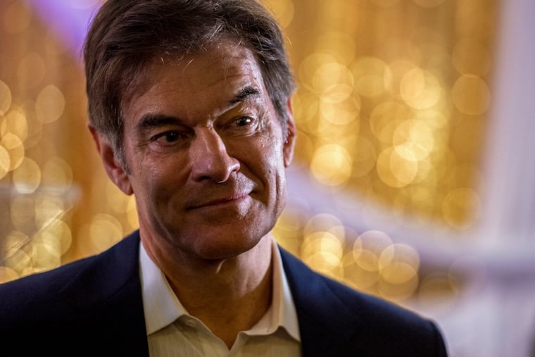 Republican candidate for the U.S. Senate Mehmet Oz attending evening services at Kingdom Empowerment International Ministries on Sunday. Earlier, he met with clergy members and GOP ward leaders for a prayer and a round-table talk at the church.