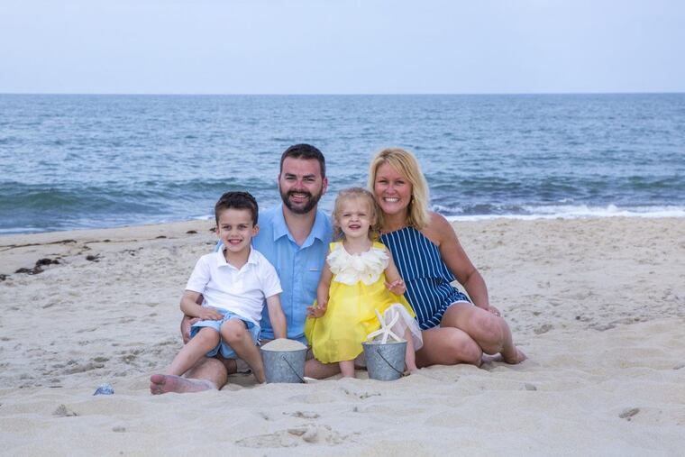 Heather and Dominick Napolitano with their children, Daxton and Laityn.