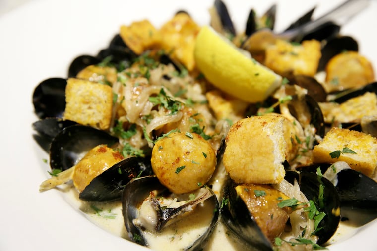 Mussels and frites at Beachwood, which has a seafood-focused menu.