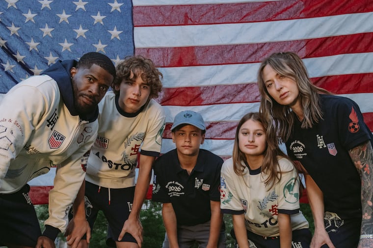 The inspiration behind Lapstone & Hammer's collection is vintage Americana and old Ralph Lauren vintage patchwork pieces.