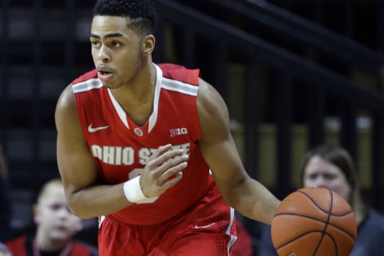 Ohio State guard D'Angelo Russell says he would be honored to be chosen by the Sixers. (Associated Press)