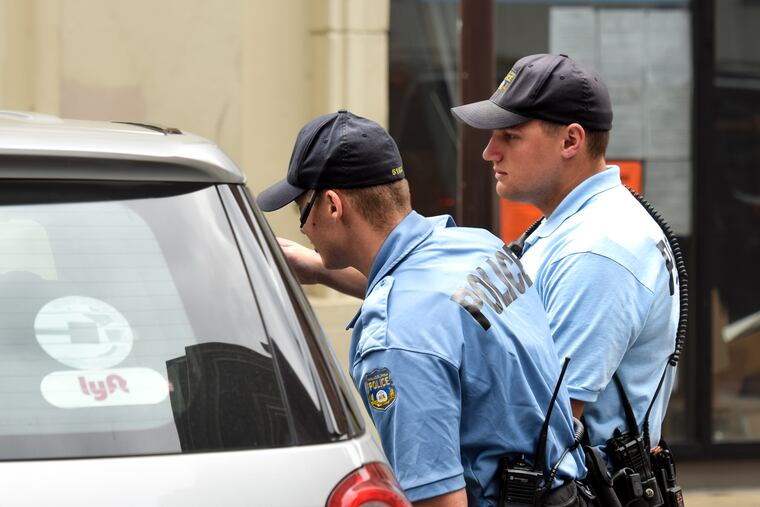 Philadelphia police officers have been enforcing bike lanes, bus stops and turning rules to improve traffic congestion. A question on the ballot in Tuesday's primary election asks whether the city should have a separate group of traffic officers to free police from the duty and focus more on the problem.