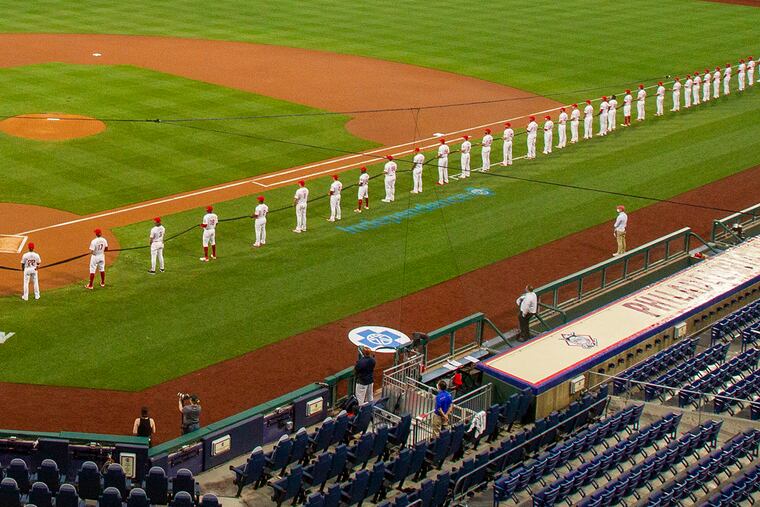 The Phillies had opening day July 24 against the Miami Marlins at Citizens Bank Park. Following an unplanned seven-day layoff they will have re-opening day Monday night against the New York Yankees at Yankee Stadium.