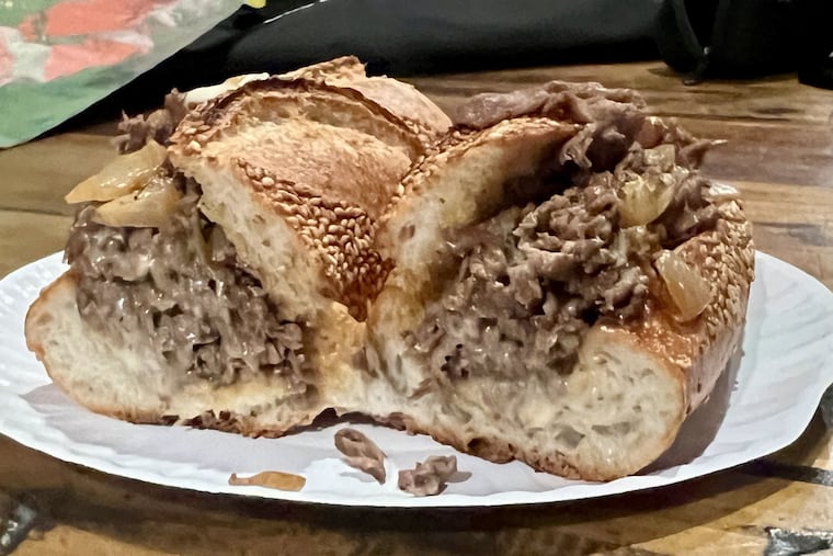 Cheesesteak at Del Rossi's.