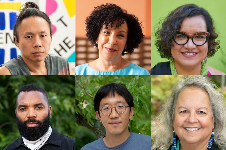 A selection of this year’s recipients of the MacArthur Fellows. First row, from left: Paul Chan, P. Gabrielle Foreman, Martha Gonzalez. Second row, from left: Tavares Strachan, June Huh, Robin Wall Kimmerer.