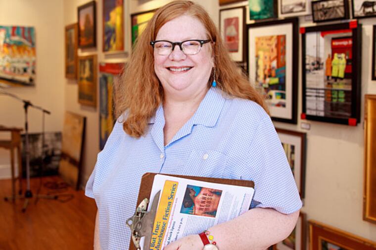 Kathleen Bonanno, founder of Musehouse, at the Chestnut Hill Gallery, is reviving the brick-and-mortar location of Musehouse at the gallery along with an online presence after battling cancer. ( JEFF FUSCO / For the Inquirer )