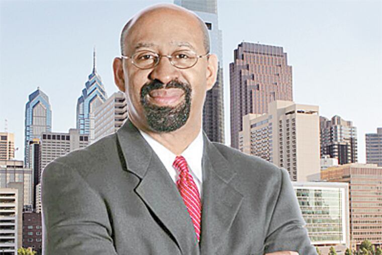 'I love this job,' Mayor Nutter said in a recent interview. 'I very much enjoy being mayor and the decisions that go with it.' (Photo illustration)