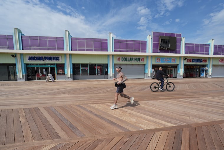 People take advantage of the reconstructed Boardwalk near 25th Street in North Wildwood, Monday, April 13, 2026.