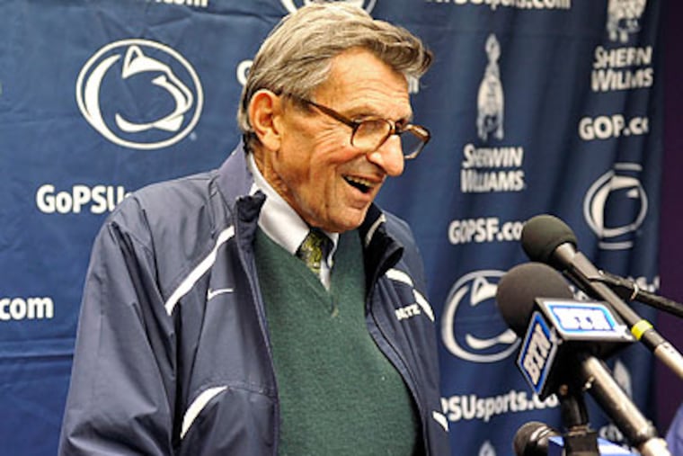 "Illinois is the best football team we've played outside of Alabama," Joe Paterno said Tuesday. (Jim Prisching/AP)