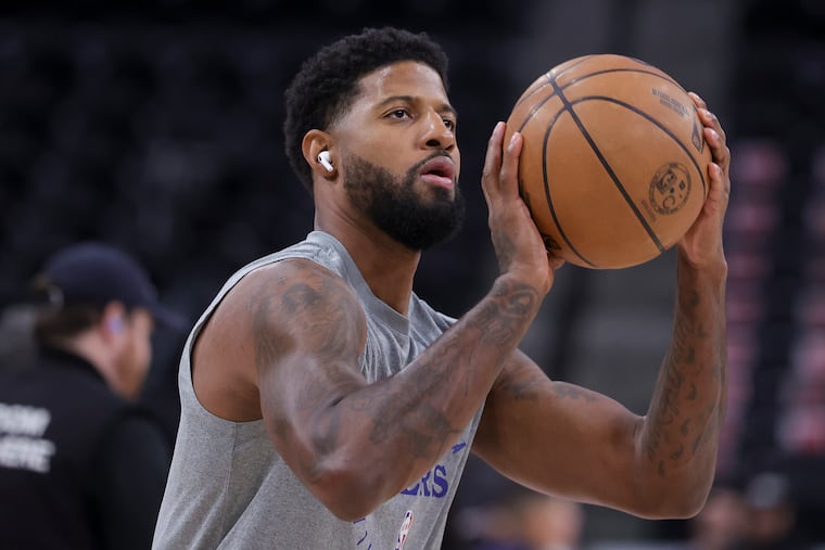 Sixers forward Paul George will be reevaluated on Monday.