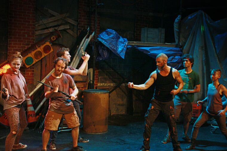 "Zombies . . . With Guns," a production by Tribe of Fools, features mime-clown-vaudevillian walking undead in varying states of decay united against a seriously splintered group of humans. ( Photo: Sam Nagel Photography )