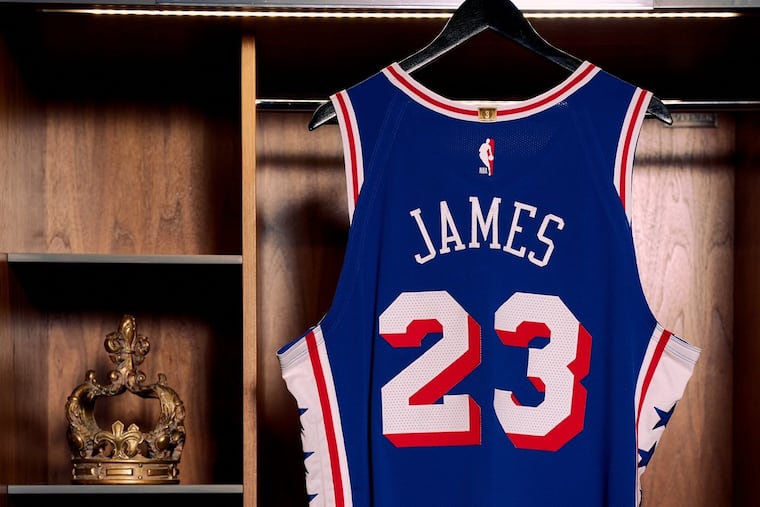 LeBron James' No. 23 Sixers jersey has arrived in the Philadelphia area to much fanfare.