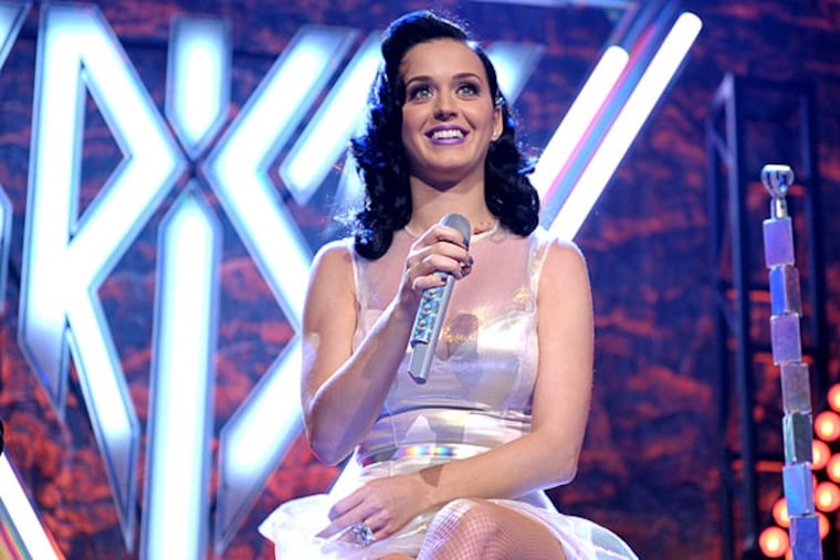 In this provided by Kitty Purry Inc, Katy Perry performs at her iHeartRadio "Prism" album release party at the new iHeartRadio Theatre on Tuesday, Oct. 22, 2013, in Burbank, Calif. (Photo by John Shearer/Invision for Kitty Purry Inc./AP Images)