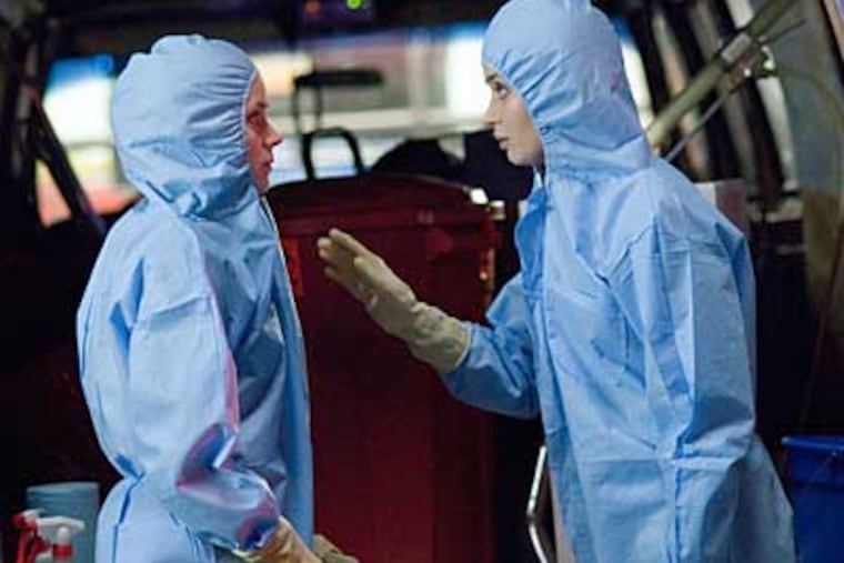 "Sunshine Cleaning" is an unadorned, unassuming portrait of a woman (Amy Adams, left) who is the glue keeping together a fragile family that includes her son, her father, and her morose sister (Emily Blunt, right).