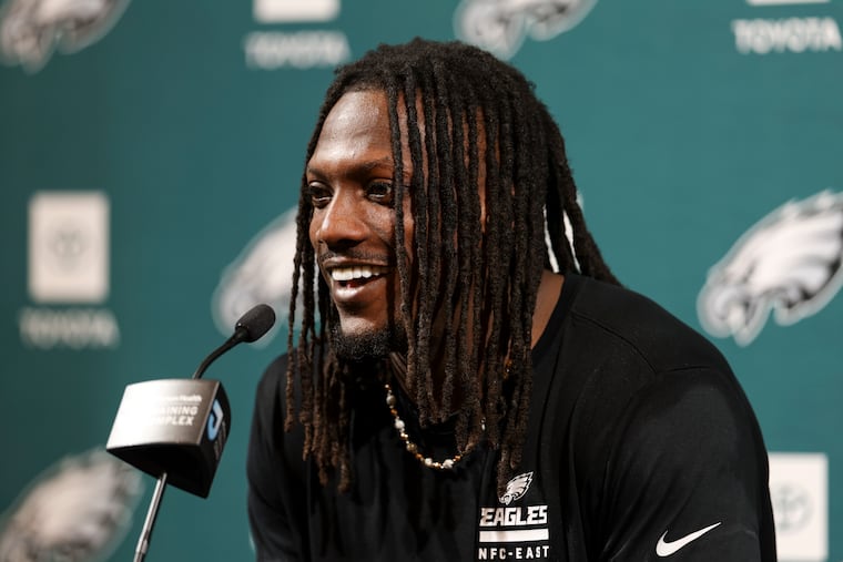 Former Seahawk Riq Woolen came to the Eagles on a one-year, $12 million deal.