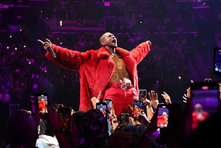 Usher on the opening date of his "Past Preset Future Tour" at the Capitol One Arena in D.C. last week. He plays the Wells Fargo Center in South Philly on Friday and Saturday.