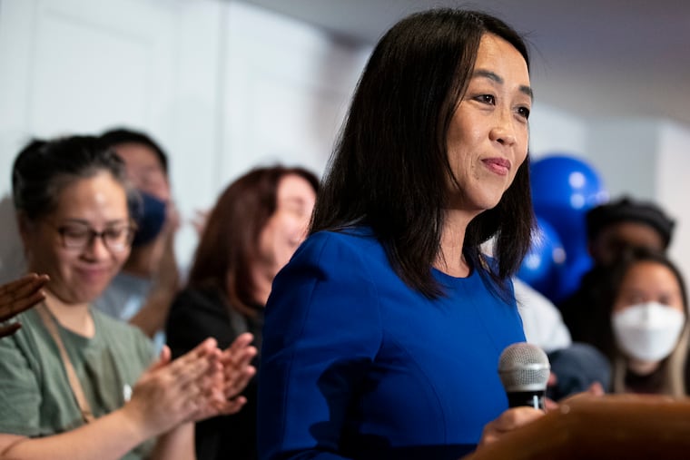 Mayoral candidate Helen Gym announces her candidacy in November. The former City Councilmember is now the subject of attack ads related to a vote she took in 2019.