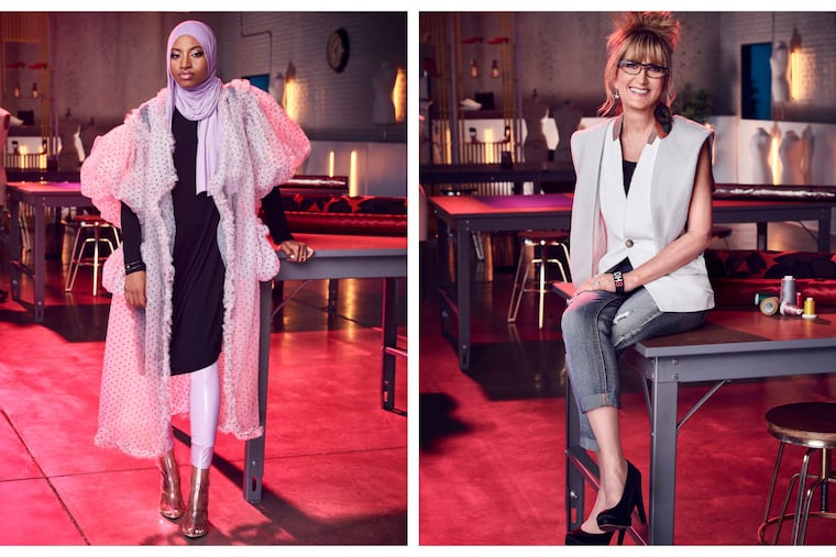 Philadelphia-based designers Asma Bibi and Nancy Volpe-Beringer compete on Season 18 of Project Runway premiering 9:30 p.m. Thursday on Bravo.