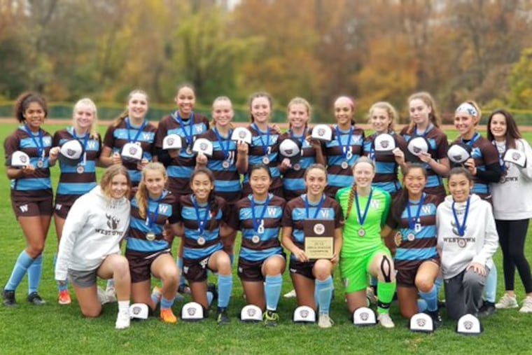 The Westtown girls' soccer team beat Shipley on Tuesday to win its third straight Friends School League title.