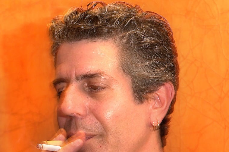 Anthony Bourdain at Brasserie Perrier in 2001.