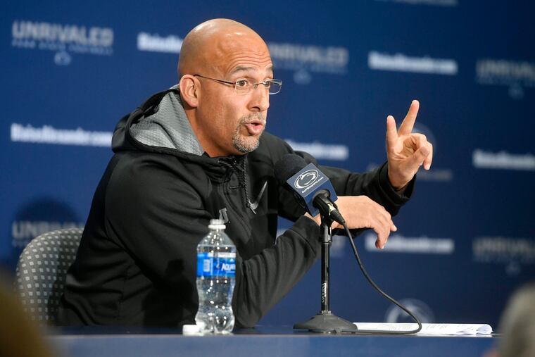 Penn State football coach James Franklin voices his frustration with critics stating opinions like they are facts to end his press conference on Tuesday, Nov. 12, 2019.