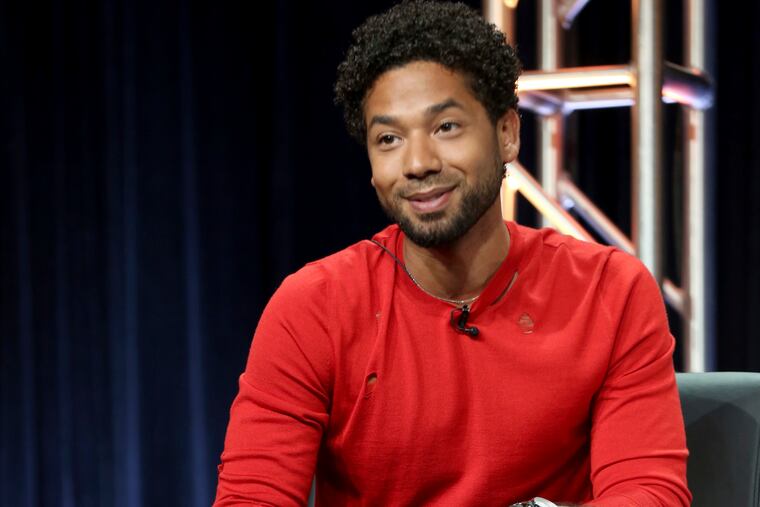 FILE - In this Aug. 8, 2017 file photo, Jussie Smollett participates in the "Empire" panel during the FOX Television Critics Association Summer Press Tour at the Beverly Hilton in Beverly Hills, Calif. Smollett, an actor on the TV series "Empire," is also an R&B musician who performed Saturday night, Feb. 2, 2019, at a concert in Los Angeles. Smollett, who is openly gay, says two masked men attacked him early Tuesday in Chicago in what police are investigating as a possible hate crime. (Photo by Willy Sanjuan/Invision/AP, File)