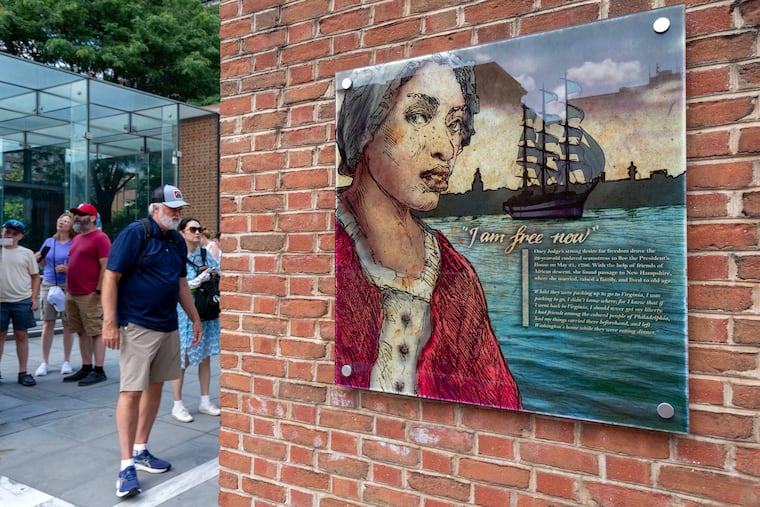 Panel for Ona Judge at the President’s House in Independence National Historical Park Wednesday, July 23, 2025.