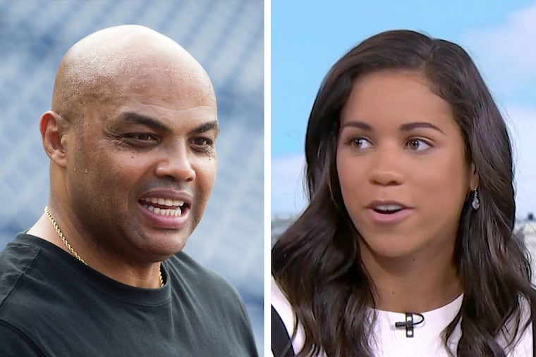 Axios political reporter Alexi McCammond says Hall of Famer and former Sixers great Charles Barkley made an inappropriate joke about domestic abuse during a conversation about politics Tuesday night in Atlanta.