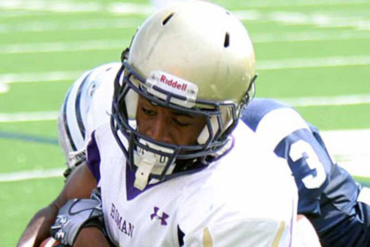 Roman Catholic wide receiver William Fuller has decomitted from Penn State. (Lou Rabito/Staff)