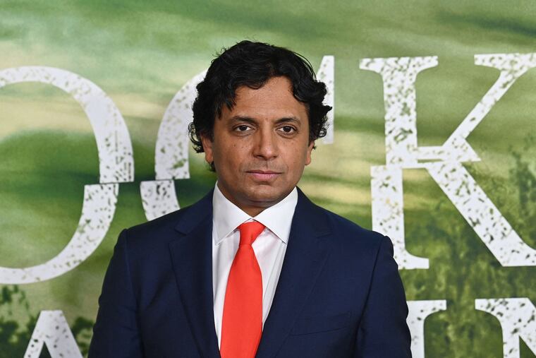 Director M. Night Shyamalan arrives for the world premiere of "Knock at the Cabin" at Jazz at Lincoln Centers Frederick P. Rose Hall in New York on Jan. 30, 2023. (Angela Weiss/AFP via Getty Images/TNS)