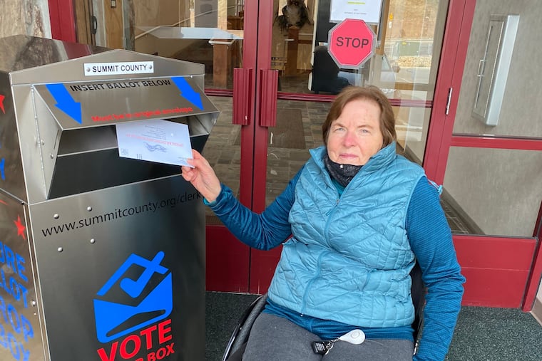 Lansdowne and Villanova native Elizabeth Fetter votes Oct. 23, 2020, in Summit County, Utah.