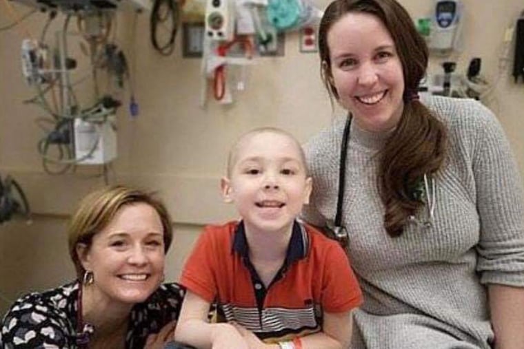 Zac Oliver with doctors at Children's Hospital of Philadelphia
