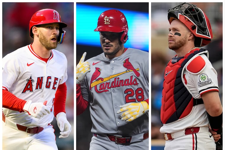 From left: The Angels' Taylor Ward, the Cardinals' Nolan Arenado, and the Twins' Ryan Jeffers.