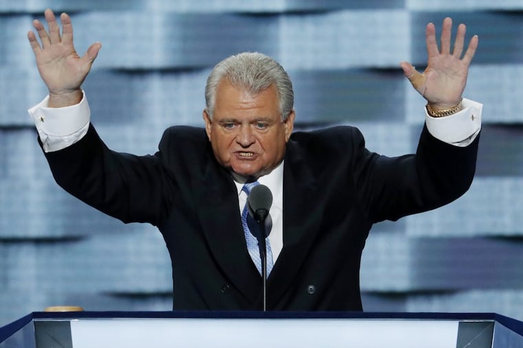 Rep. Robert Brady, D-Penn., speaks during the first day of the Democratic National Convention in Philadelphia , Monday, July 25, 2016.
