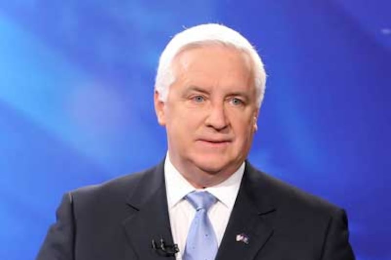 Tom Corbett was sworn in today as 46th governor of Pennsylvania. "I have great faith we will unleash a new common prosperity to benefit all Pennsylvanians," he said. (file photo)