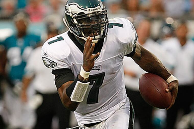 Michael Vick has thrown six touchdowns and no picks this season, and has a 110.2 passer rating. (Yong Kim/Staff Photographer)