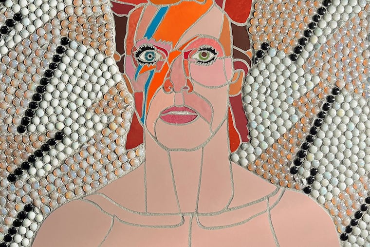 David Bowie artwork by Jonathan Mandell in the David Bowie Pop-Up Gallery and Art Sale that will be part of the Bowie Bash at the National Liberty Museum on Jan. 5 as part of Philly Loves Bowie Week.
