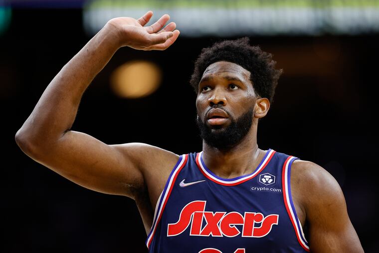 Sixers center Joel Embiid will start in his fifth NBA All-Star game Sunday night in Cleveland as past of Kevin Durant's team.